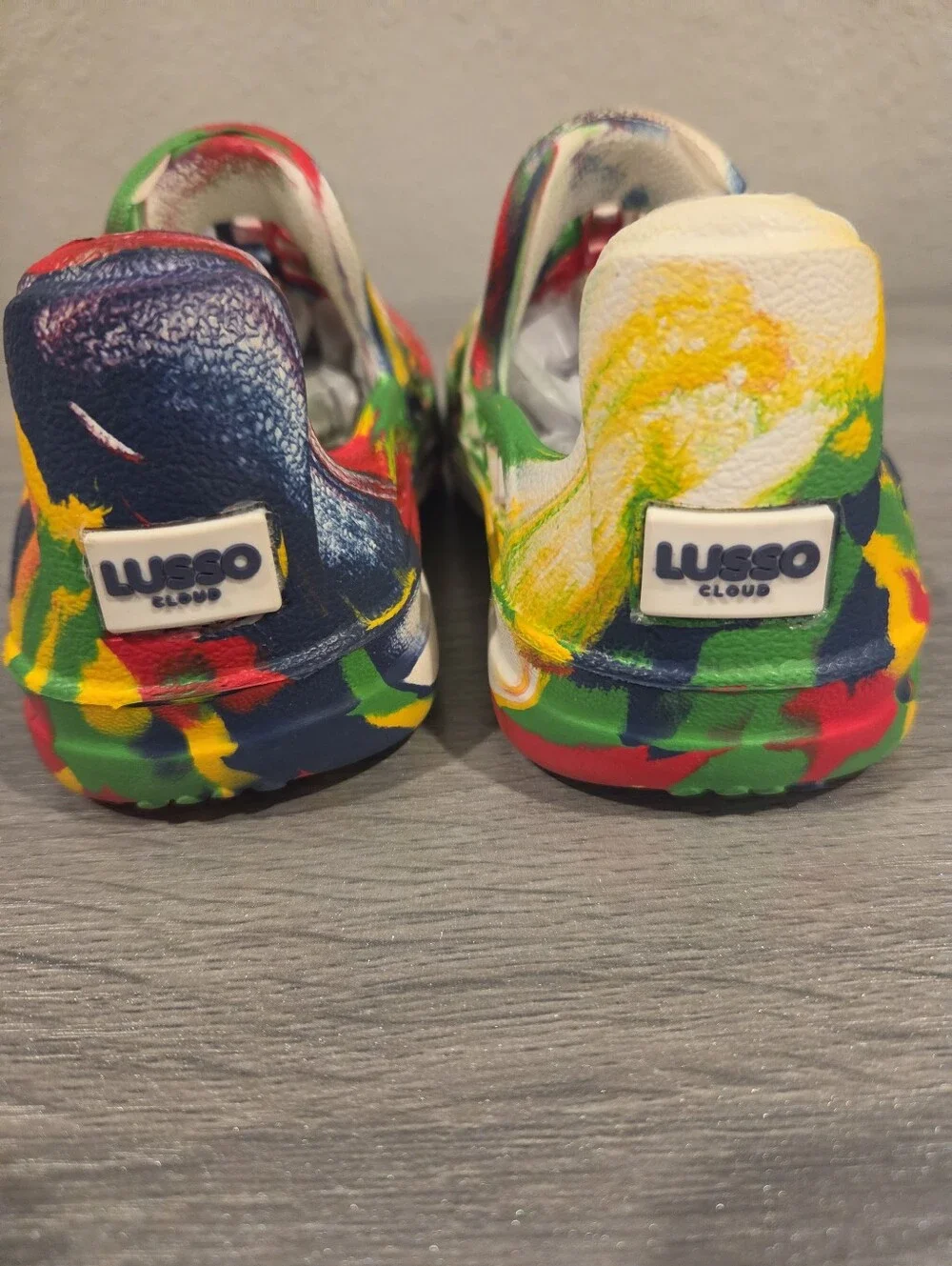 Lusso Cloud Scenario Kids Slip On Shoes 7C Primary Swirl New In Box